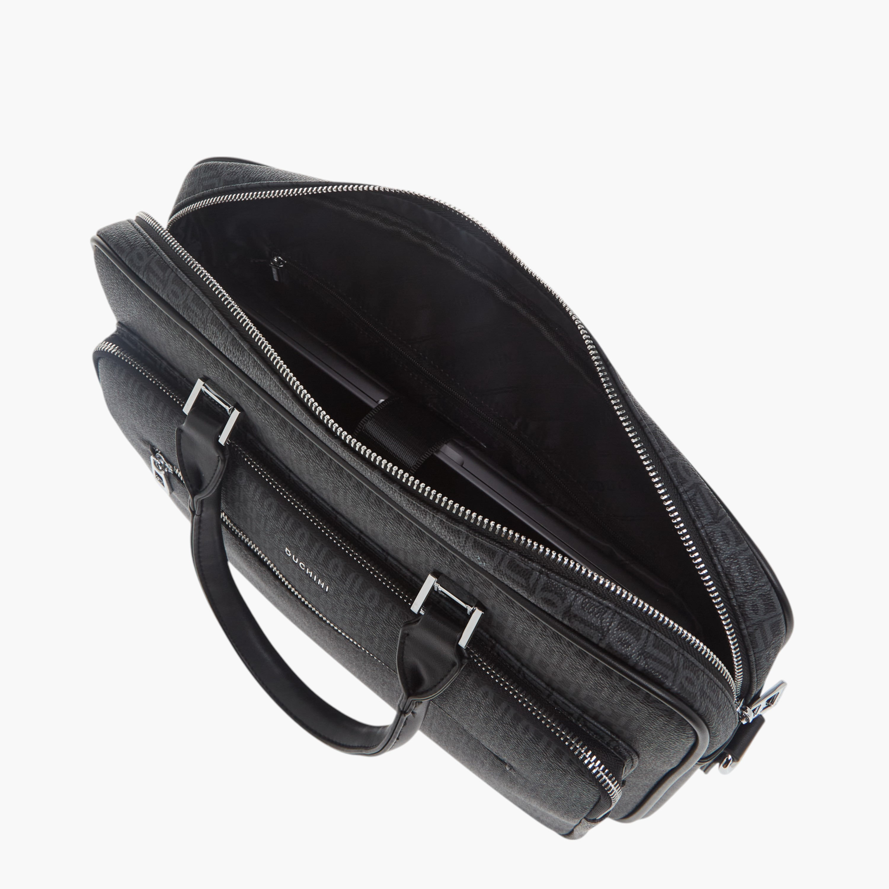 شنطة لابتوب بطبعة مونوغرام مع مقابض وحزام قابل للتعديل من دوتشيني-men-bags-image-9