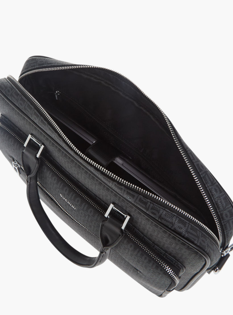 شنطة لابتوب بطبعة مونوغرام مع مقابض وحزام قابل للتعديل من دوتشيني-men-bags-image-9