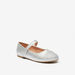 Little Missy Textured Round Toe Ballerina Shoes-Girl%27s Ballerinas-thumbnailMobile-0