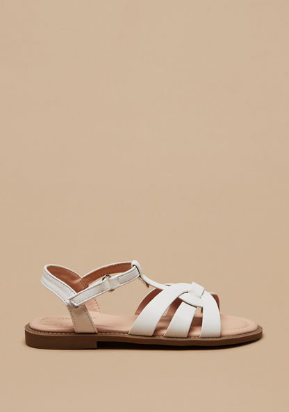 Little Missy Strap Sandals with Hook and Loop Closure-Girl%27s Sandals-image-2