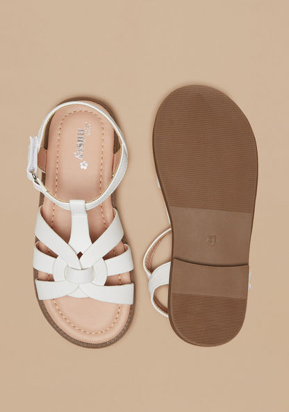 Little Missy Strap Sandals with Hook and Loop Closure-Girl%27s Sandals-image-3