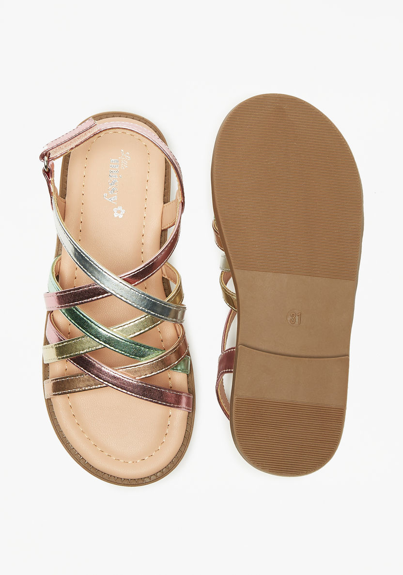 Little Missy Strappy Sandals with Hook and Loop Closure-Girl%27s Sandals-image-3