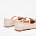 Pearl Embellished Round Toe Ballerinas with Bow Accent-Girl%27s Ballerinas-thumbnailMobile-2