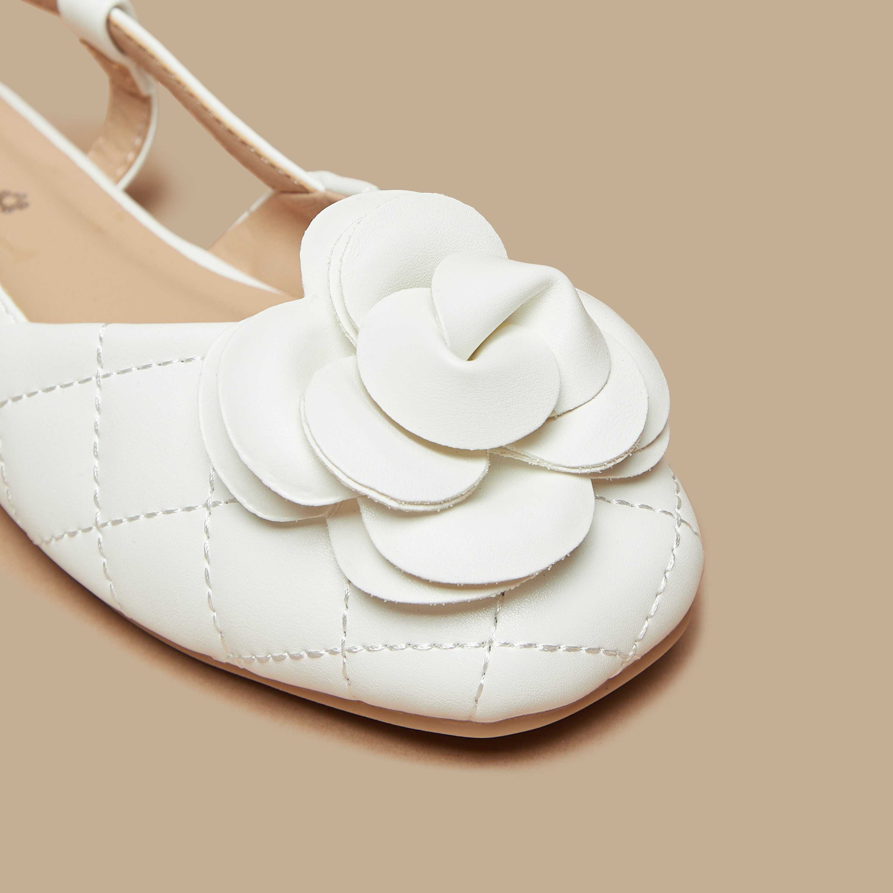 Little Missy Floral Detail Slingback Ballerina Shoes-girls-shoes-ballerinas-image-5