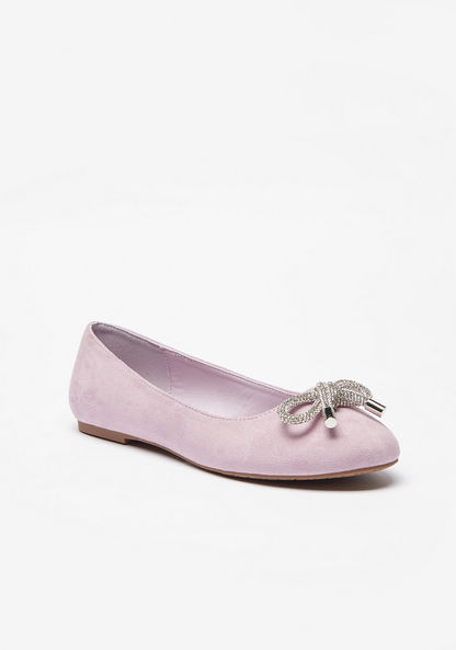 Celeste Women's Bow Accent Slip-On Round Toe Ballerina Shoes-Women%27s Ballerinas-image-0