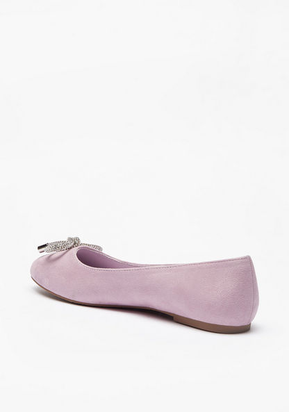 Celeste Women's Bow Accent Slip-On Round Toe Ballerina Shoes-Women%27s Ballerinas-image-1