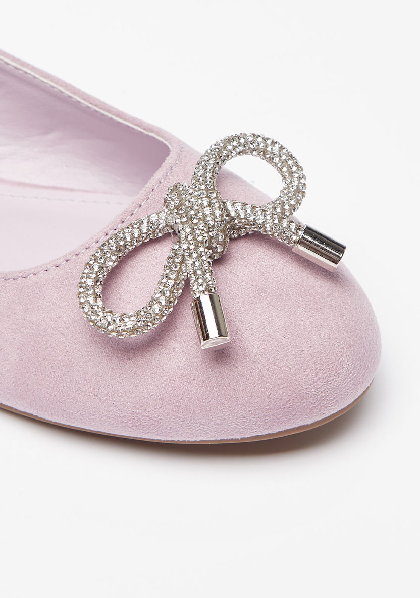 Celeste Women's Bow Accent Slip-On Round Toe Ballerina Shoes-Women%27s Ballerinas-image-4