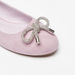 Celeste Women's Bow Accent Slip-On Round Toe Ballerina Shoes-Women%27s Ballerinas-thumbnailMobile-4