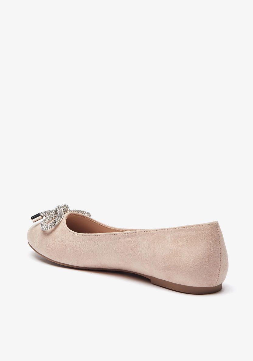 Celeste Women's Bow Accent Slip-On Round Toe Ballerina Shoes-Women%27s Ballerinas-image-1