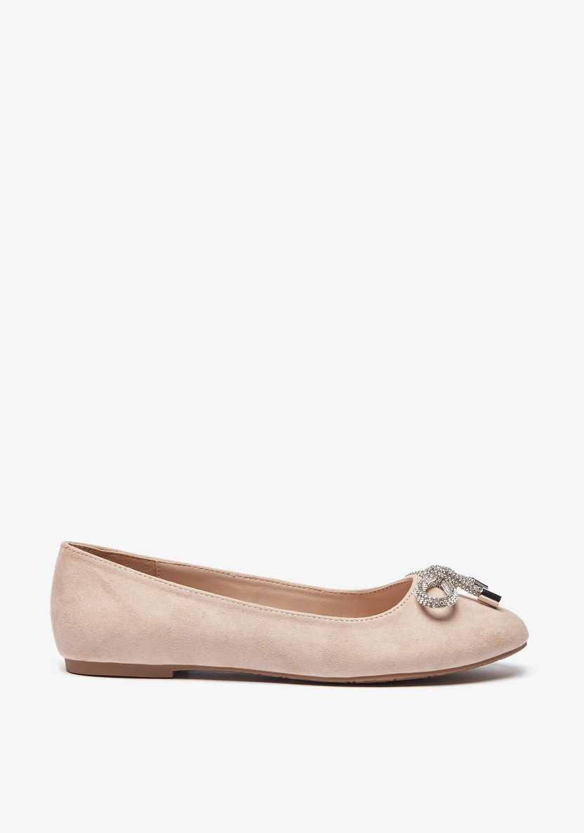 Celeste Women's Bow Accent Slip-On Round Toe Ballerina Shoes-Women%27s Ballerinas-image-2
