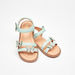 Juniors Butterfly Accented Flat Sandals with Hook and Loop Closure-Girl%27s Sandals-thumbnailMobile-3