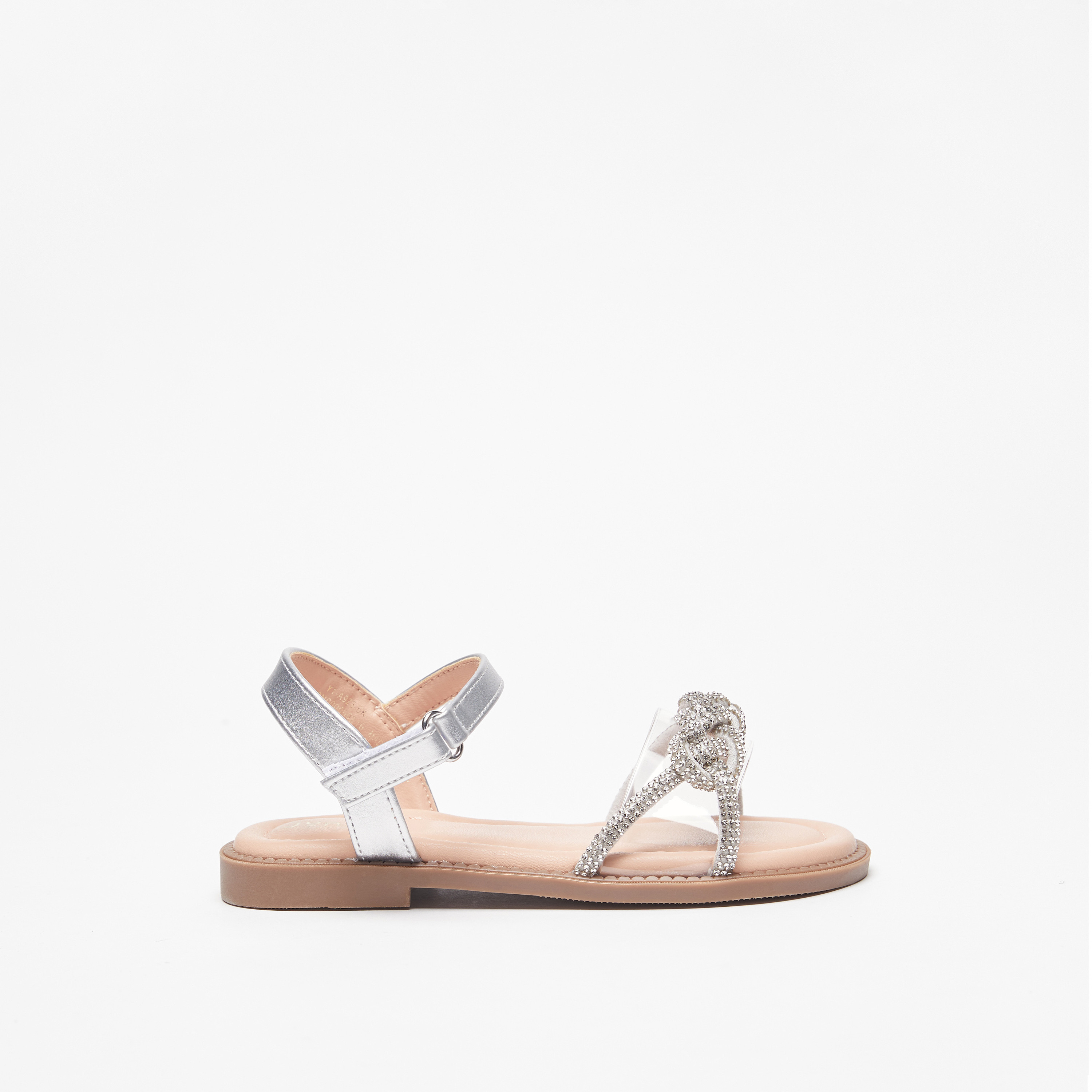 Simmi London Bridal Elio embellished flat sandals in pink metallic | ASOS