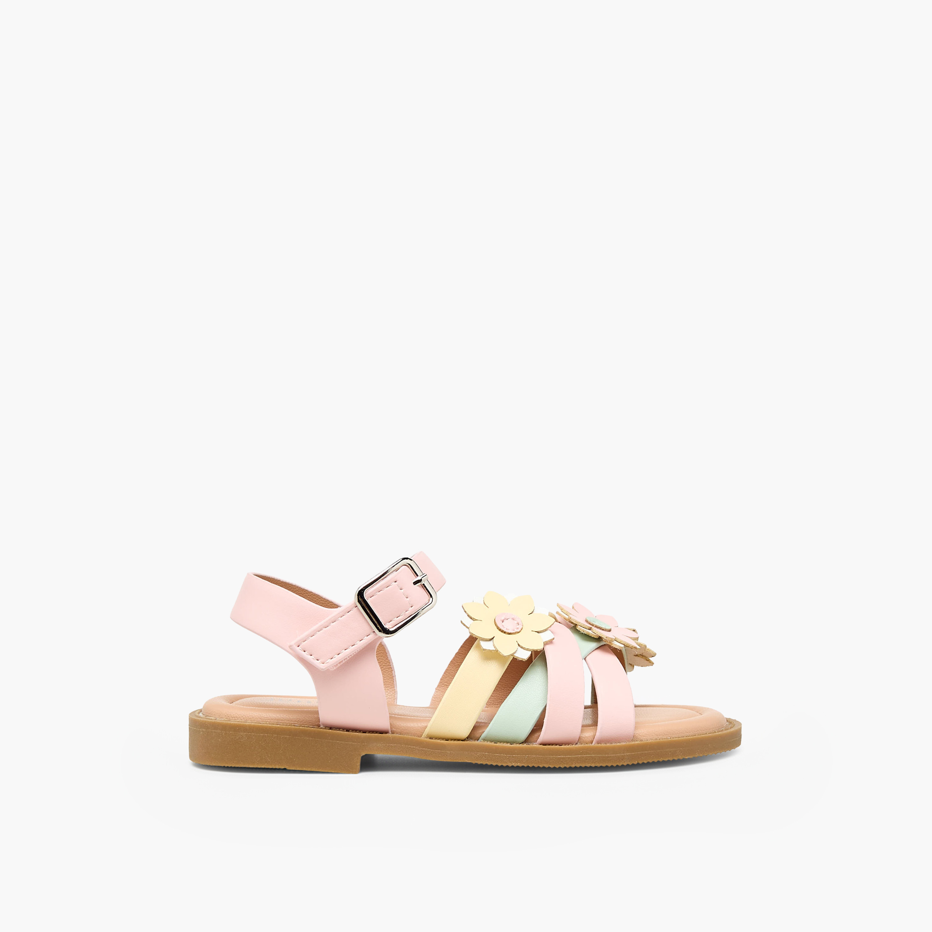 Juniors Girls Hook & Loop Flat Sandals-girls-shoes-sandals-image-2