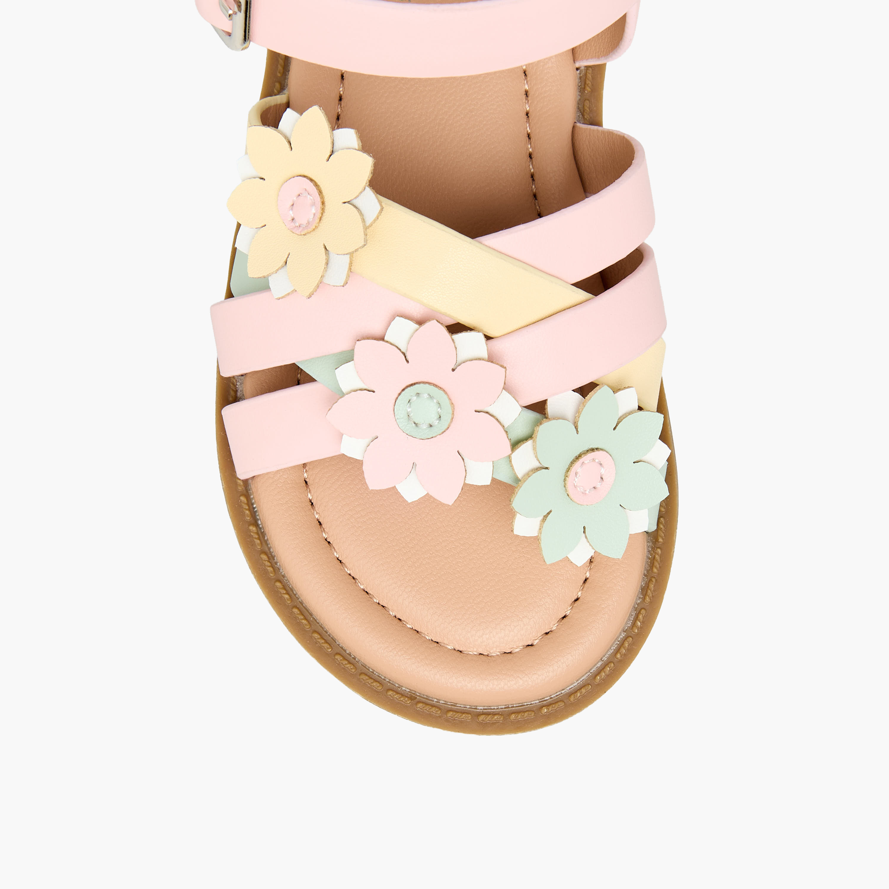 Juniors Girls Hook & Loop Flat Sandals-girls-shoes-sandals-image-3