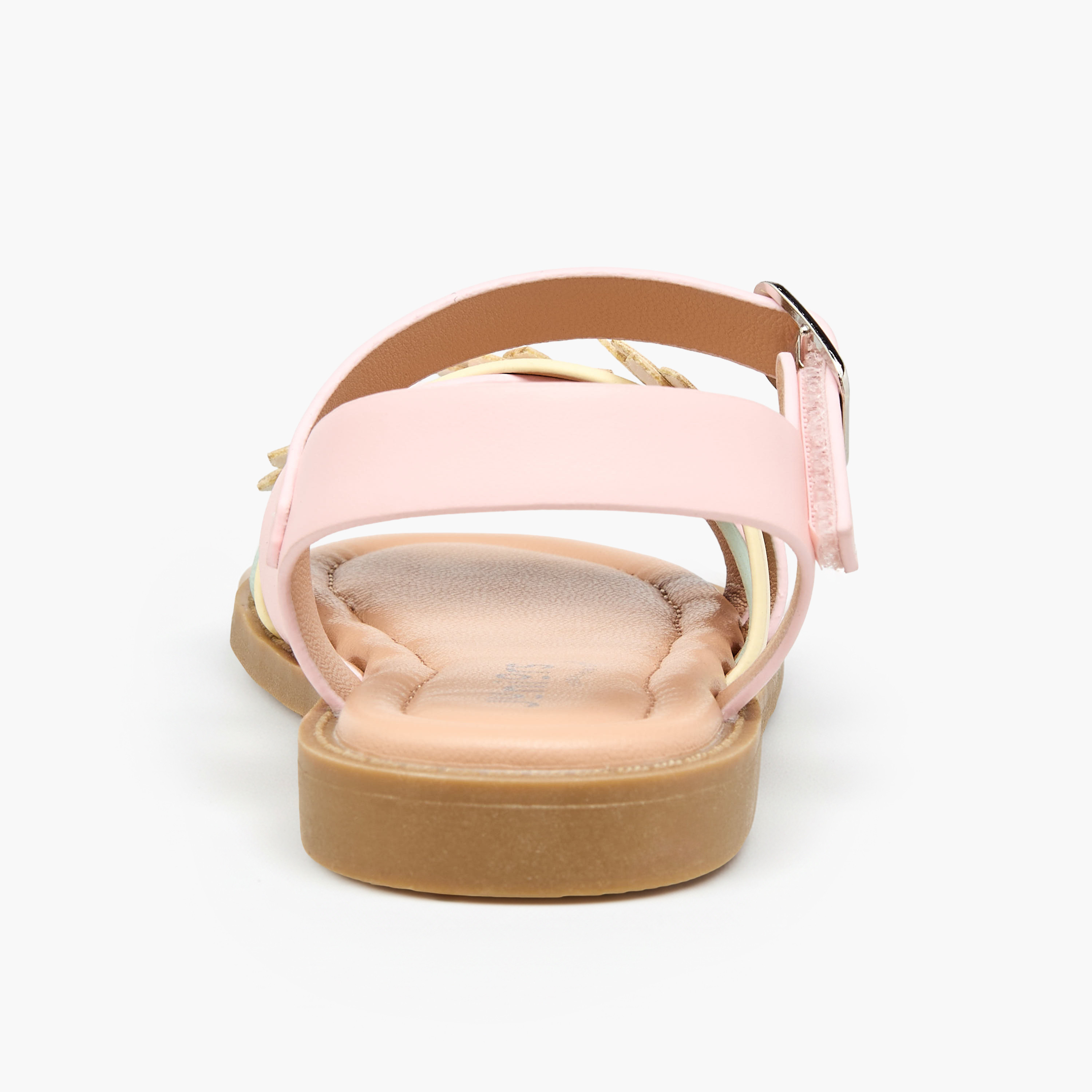 Juniors Girls Hook & Loop Flat Sandals-girls-shoes-sandals-image-4