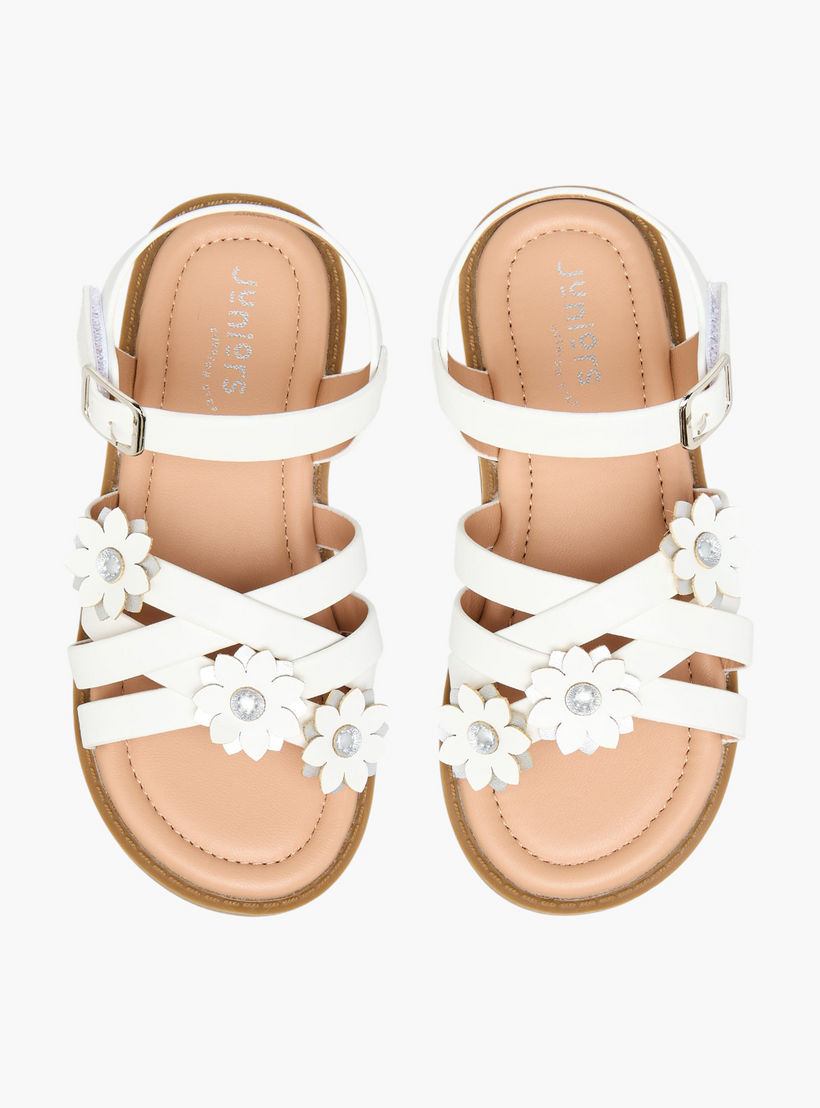 صندل مسطح بشريط إغلاق لاصق للبنات من جونيورز-girls-shoes-sandals-image-1
