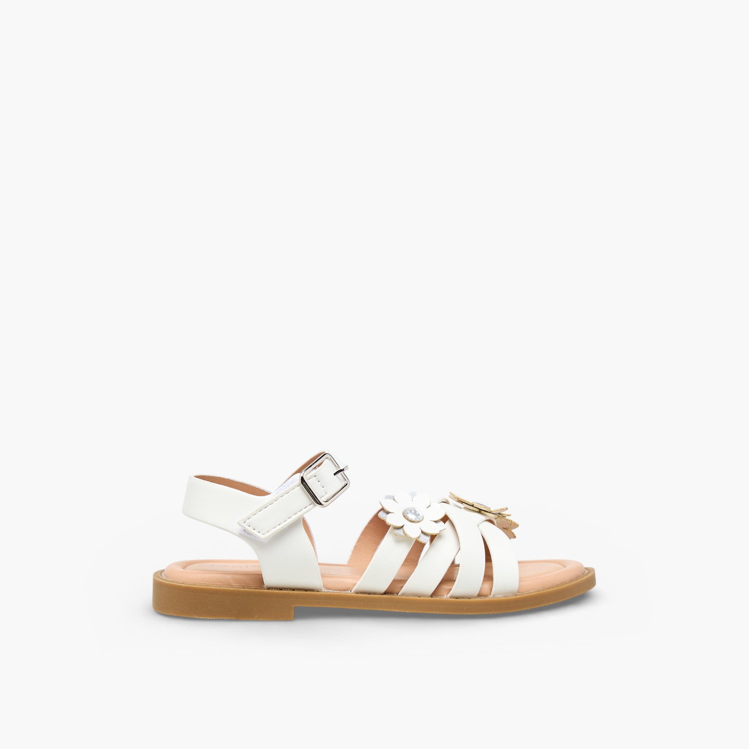 صندل مسطح بشريط إغلاق لاصق للبنات من جونيورز-girls-shoes-sandals-image-2