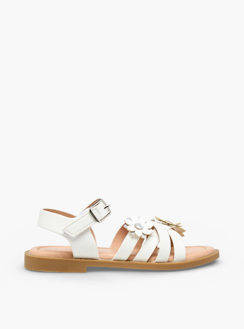 صندل مسطح بشريط إغلاق لاصق للبنات من جونيورز-girls-shoes-sandals-image-2