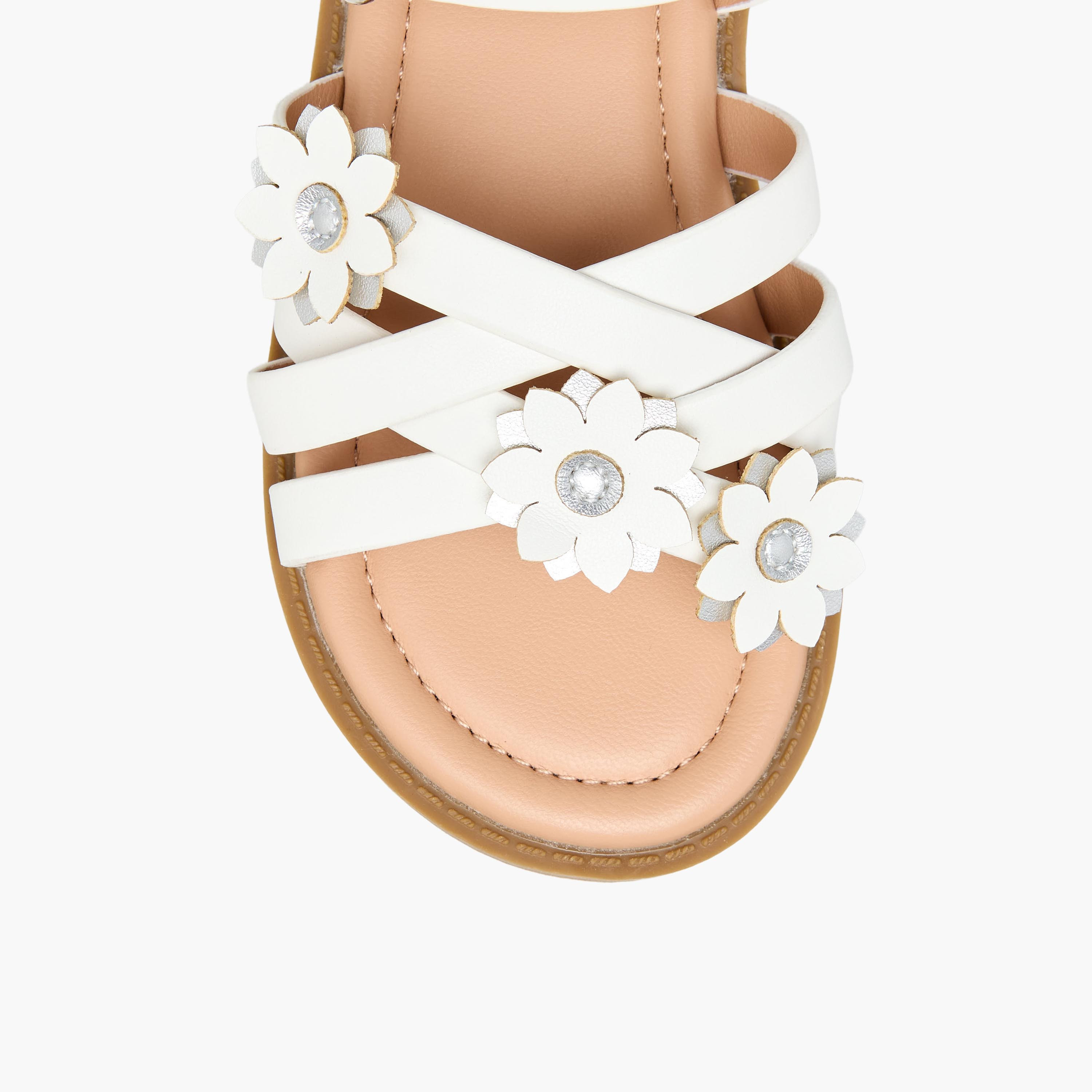 صندل مسطح بشريط إغلاق لاصق للبنات من جونيورز-girls-shoes-sandals-image-3