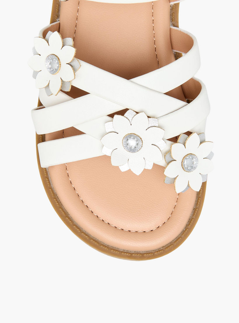 صندل مسطح بشريط إغلاق لاصق للبنات من جونيورز-girls-shoes-sandals-image-3