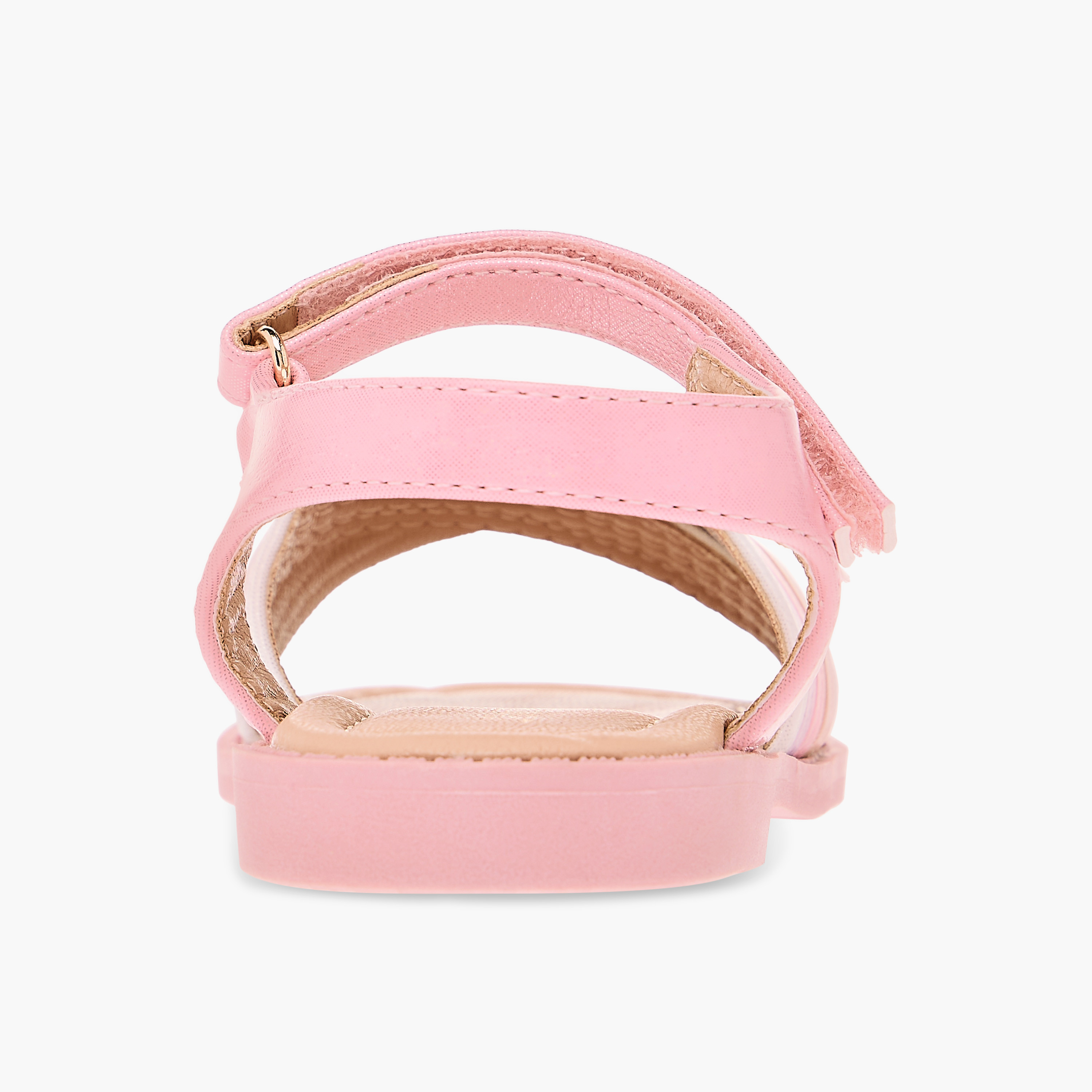 صندل بقوالب ملونّة وأحزمة متقاطعة وشريط إغلاق لاصق من جونيورز-girls-shoes-sandals-image-4