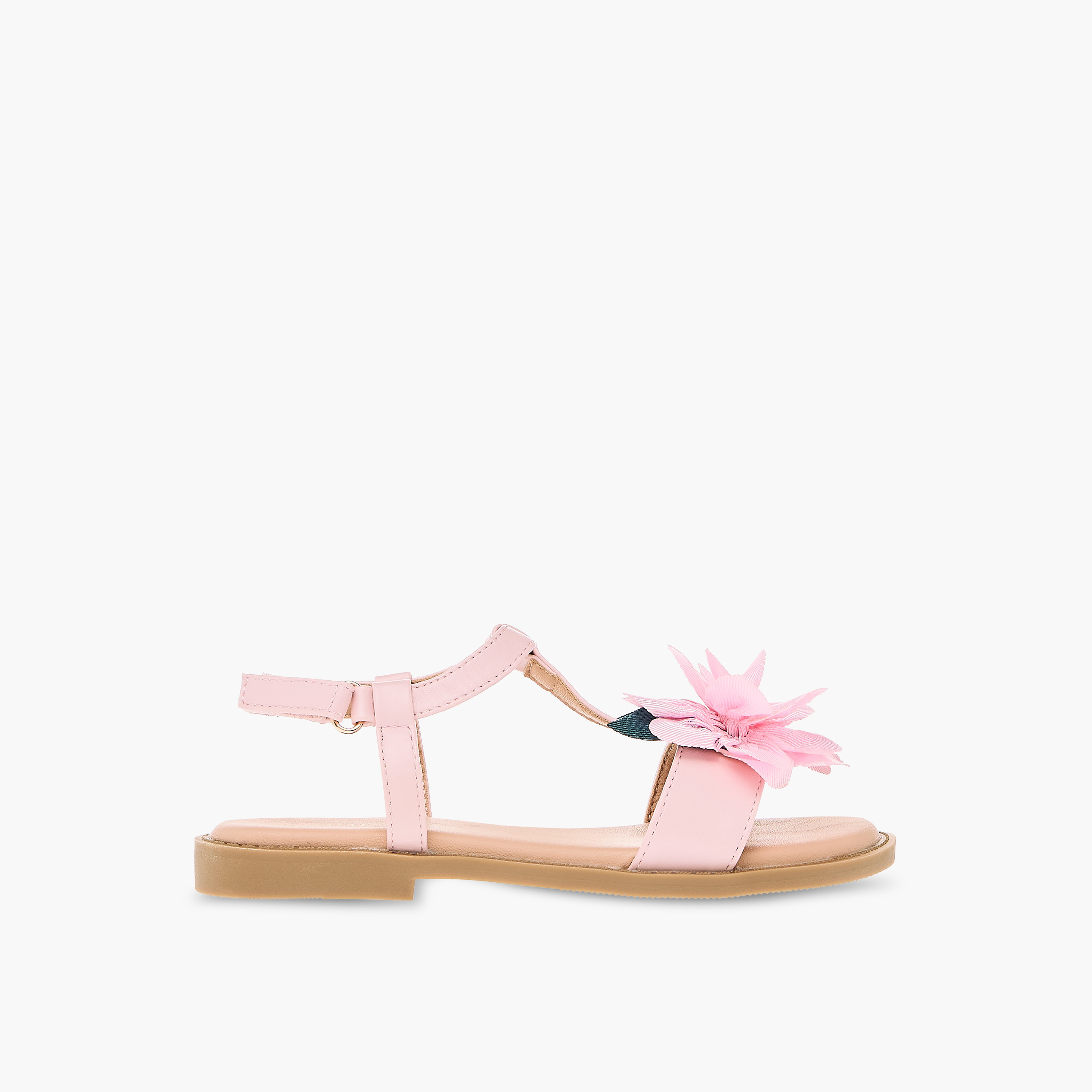 صندل بزخارف زهرية وشريط إغلاق لاصق من جونيورز-girls-shoes-sandals-image-6
