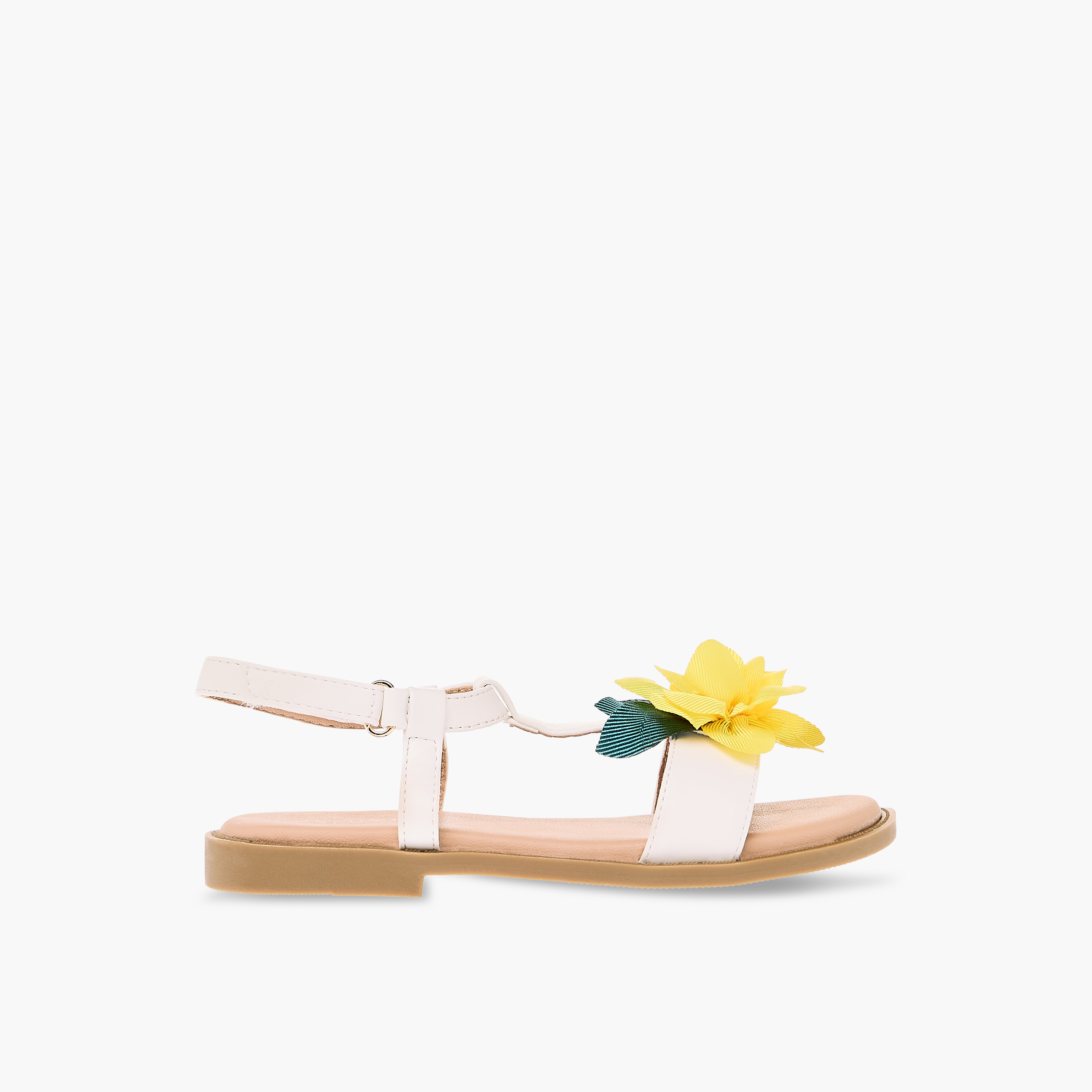 صندل بزخارف زهرية وشريط إغلاق لاصق من جونيورز-girls-shoes-sandals-image-2