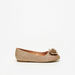 Little Missy Floral Accent Slip-On Round Toe Ballerina Shoes-Girl%27s Ballerinas-thumbnailMobile-0