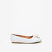 Little Missy Floral Accent Slip-On Round Toe Ballerina Shoes-Girl%27s Ballerinas-thumbnailMobile-0