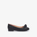 Little Missy Slip-On Round Toe Ballerina Shoes with Knot Detail-Girl%27s Ballerinas-thumbnailMobile-0