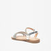 Little Missy Embellished Strappy Sandals with Hook and Loop Closure-Girl%27s Sandals-thumbnail-1