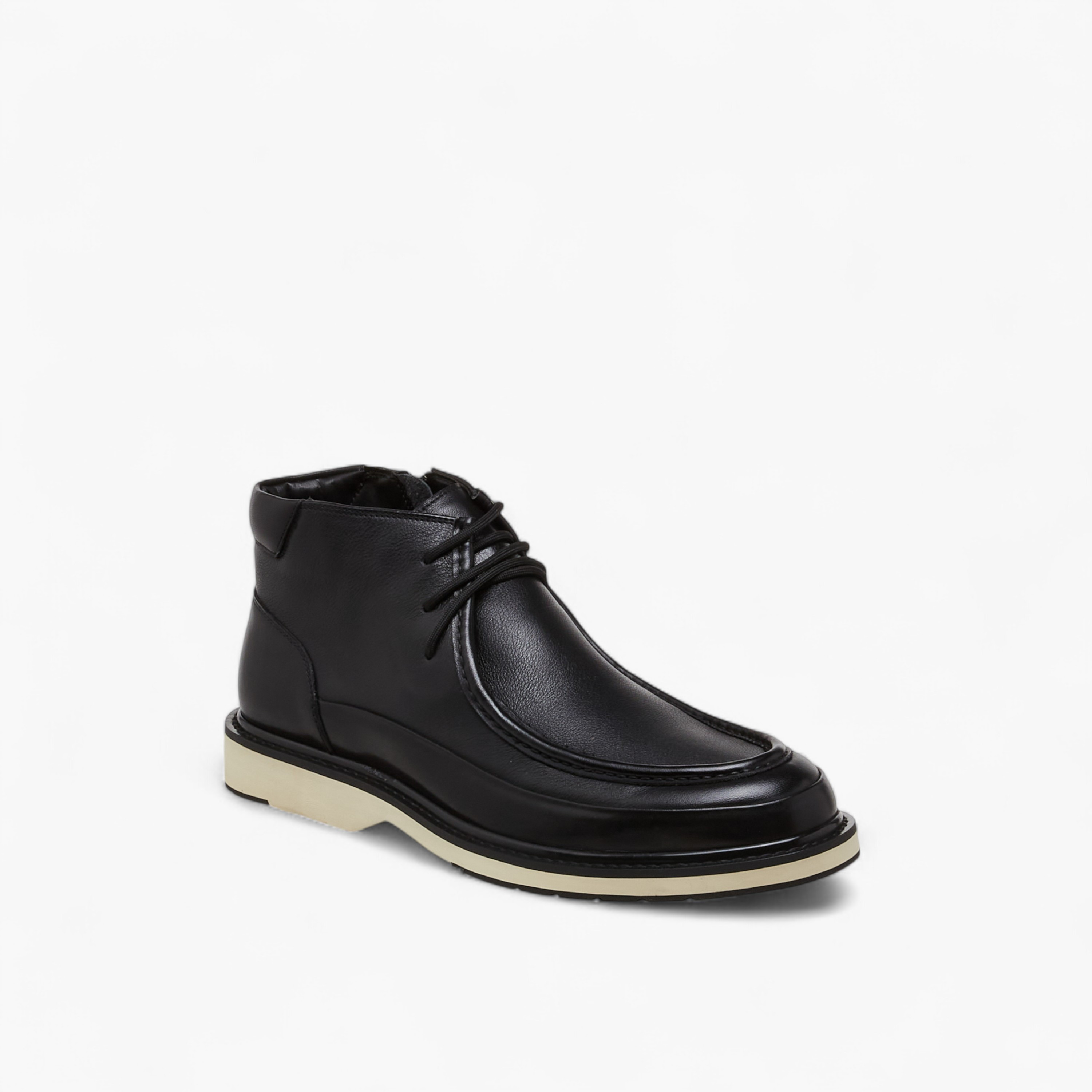 Duchini Men Lace-Up Leather Chukka Boots-men-shoes-boots-image-2