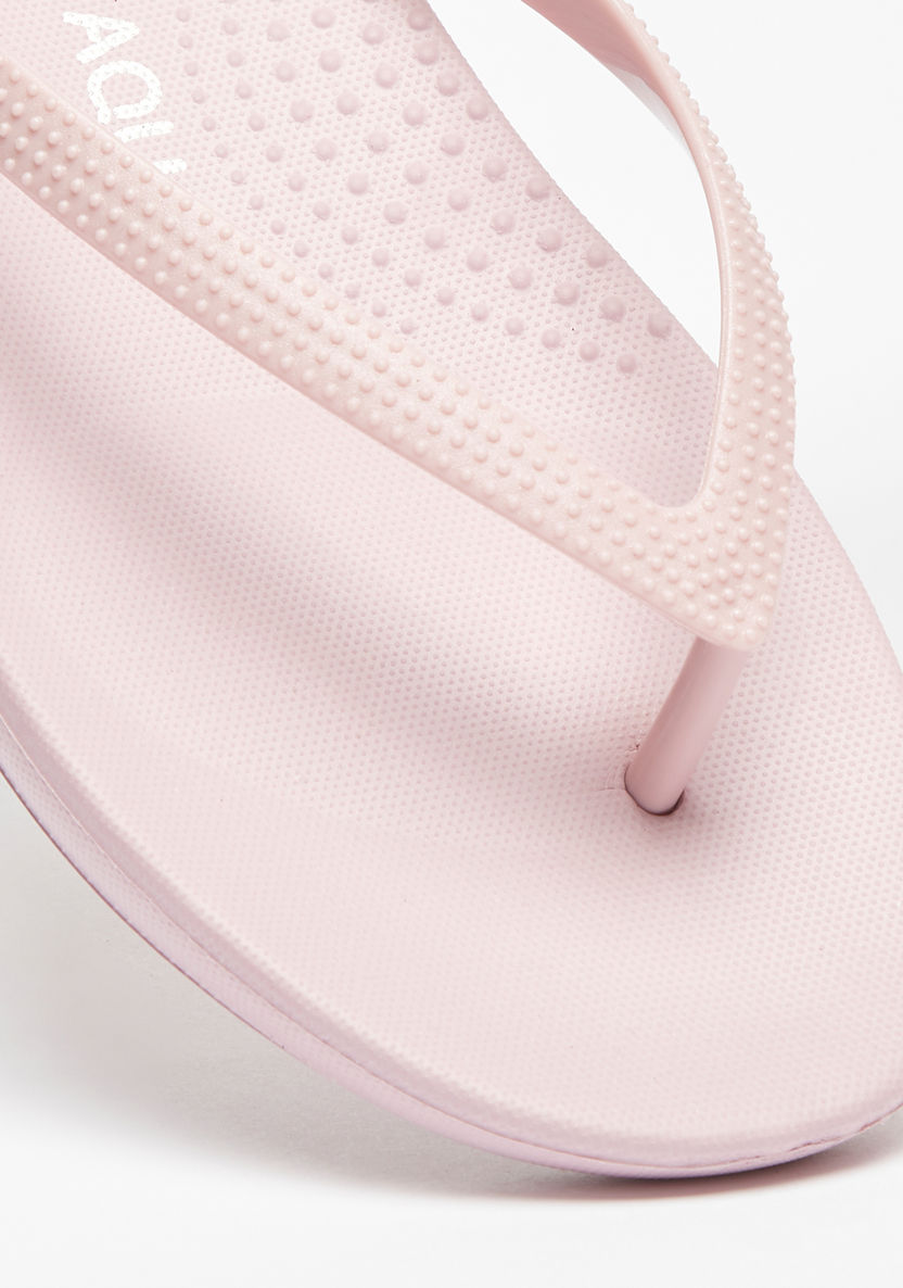 Aqua Textured Slip-On Flip Flops-Women%27s Flip Flops & Beach Slippers-image-3