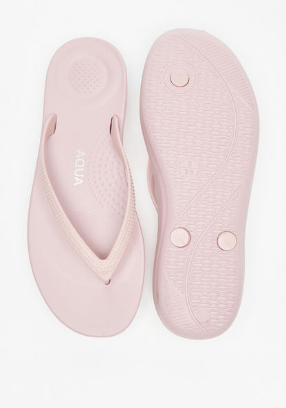 Aqua Textured Slip-On Flip Flops-Women%27s Flip Flops & Beach Slippers-image-4