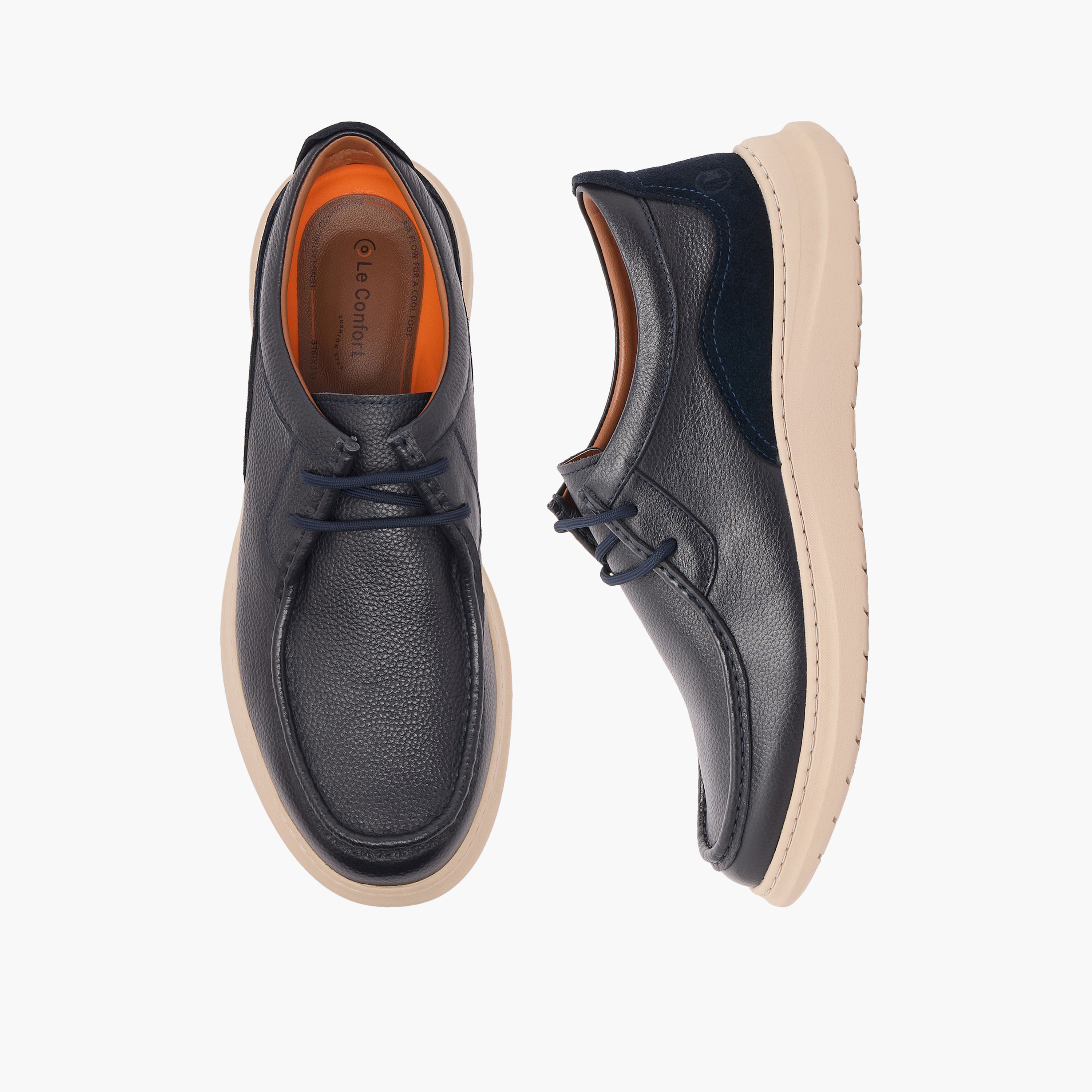 حذاء سنيكرز جلد برباط للرجال من لو كونفورت-men-shoes-sneakers-image-1