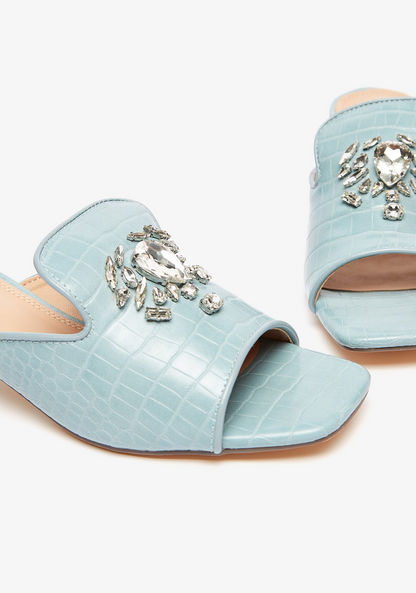 Celeste Women's Embellished Slip-On Sandals with Block Heels-Women%27s Heel Sandals-image-5