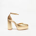 Haadana Metallic Ankle Strap Platform Sandals with Block Heels-Women%27s Heel Sandals-thumbnailMobile-0