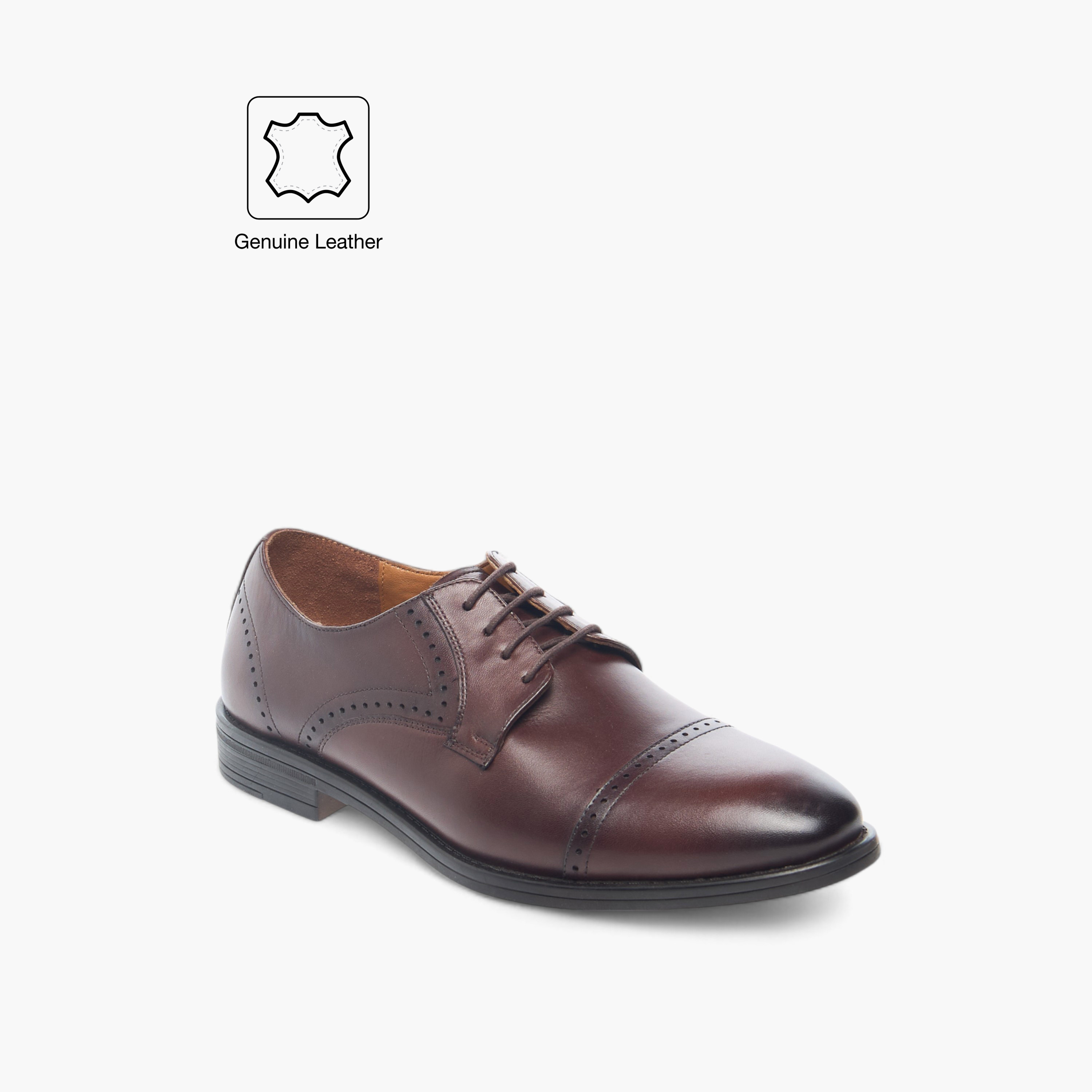 Duchini Men Genuine Leather Lace-Up Derby Shoes-men-shoes-formalshoes-image-2