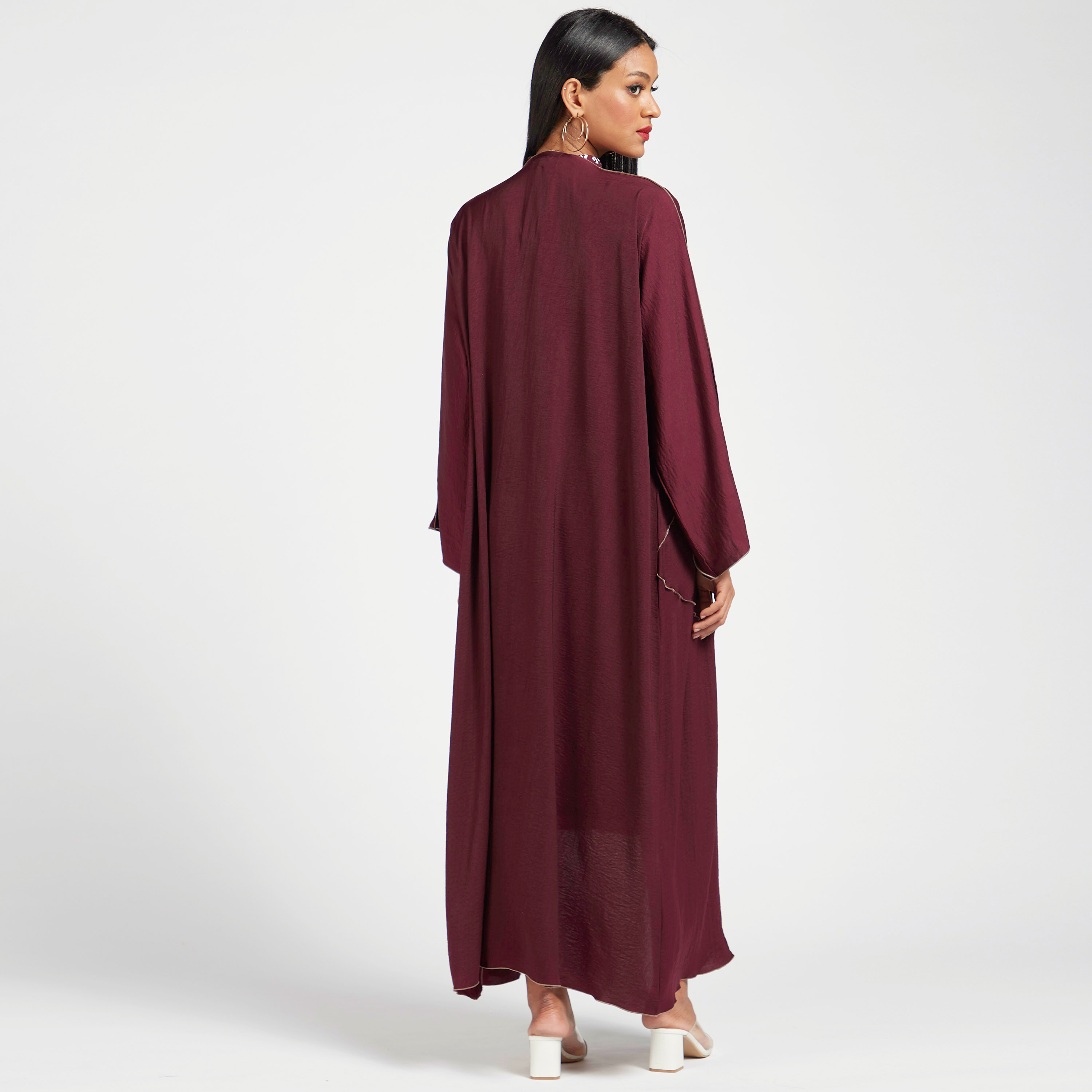 Yara Solid Open Front Abaya-women-arabicclothing-abayas-image-4
