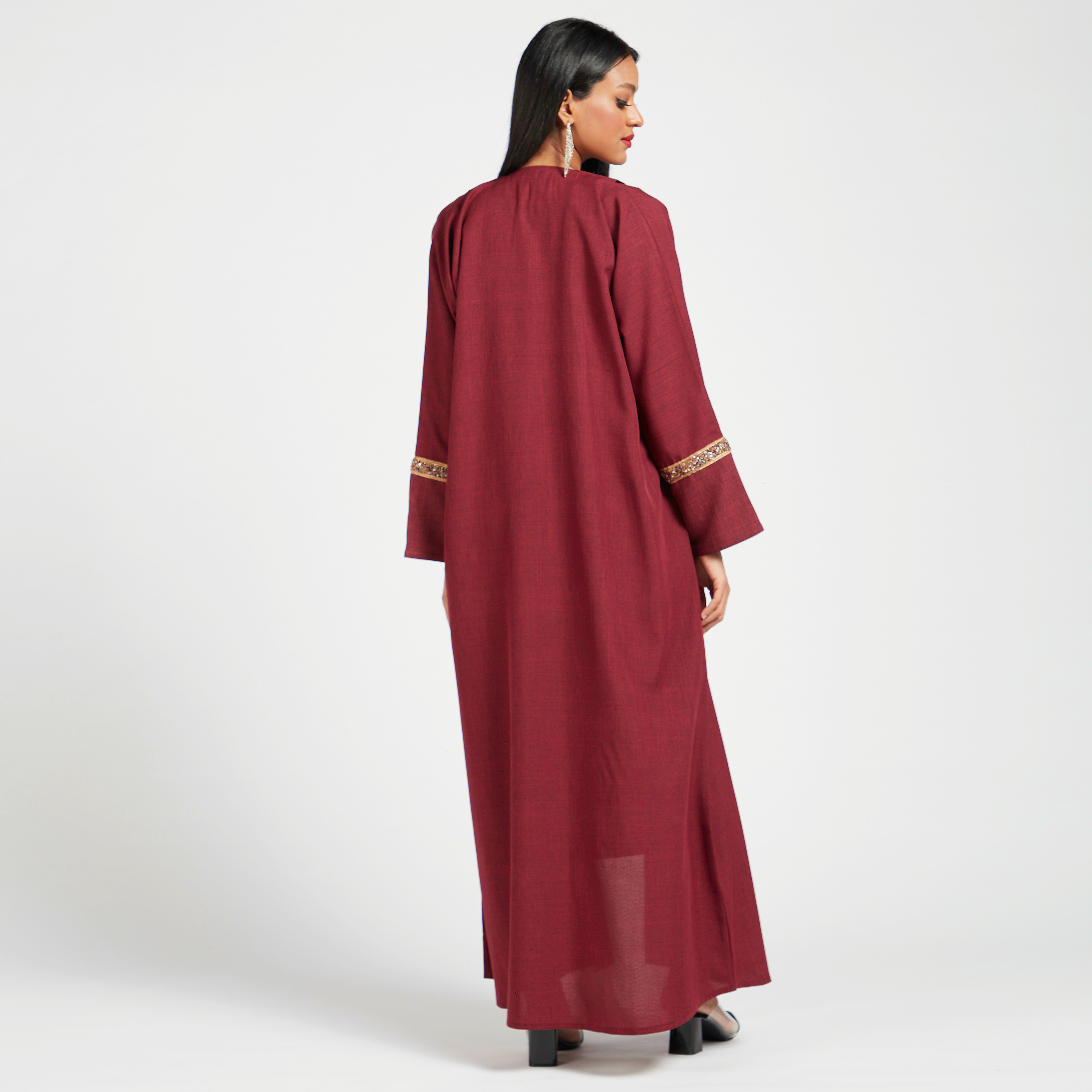عباية سادة مفتوحة من الأمام من يارا-women-arabicclothing-abayas-image-5
