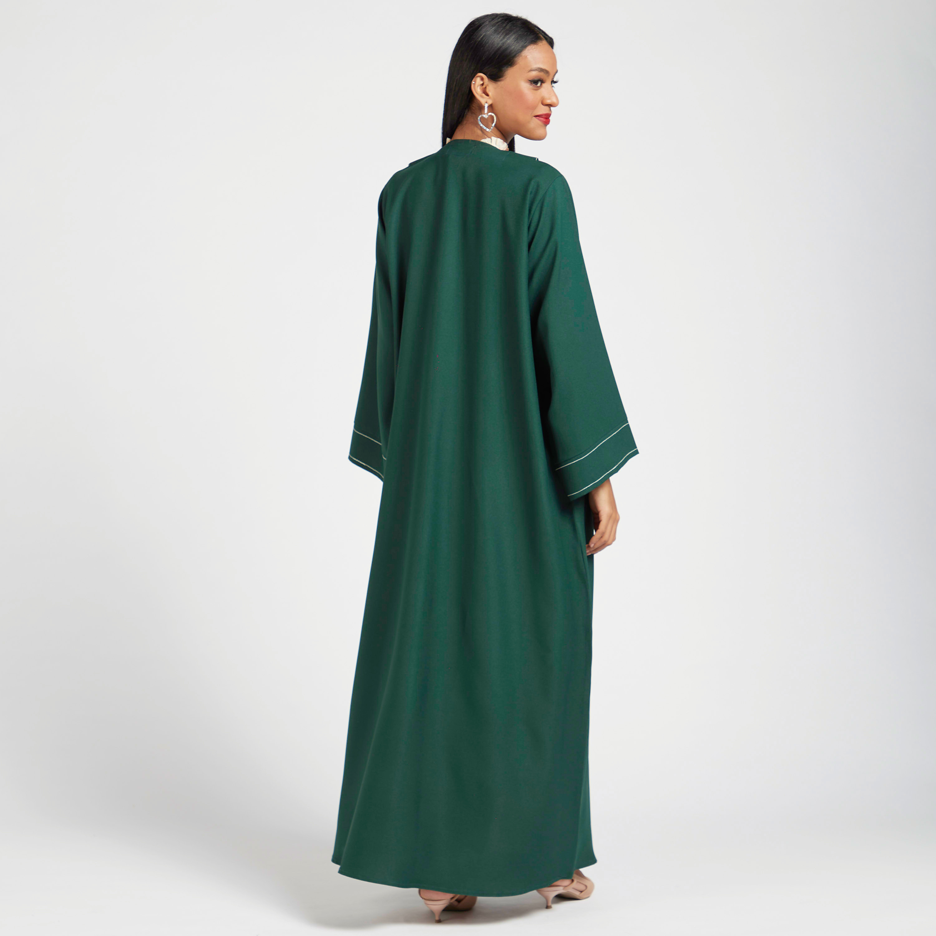 Yara Solid Abaya with Notch Lapel-women-arabicclothing-abayas-image-4