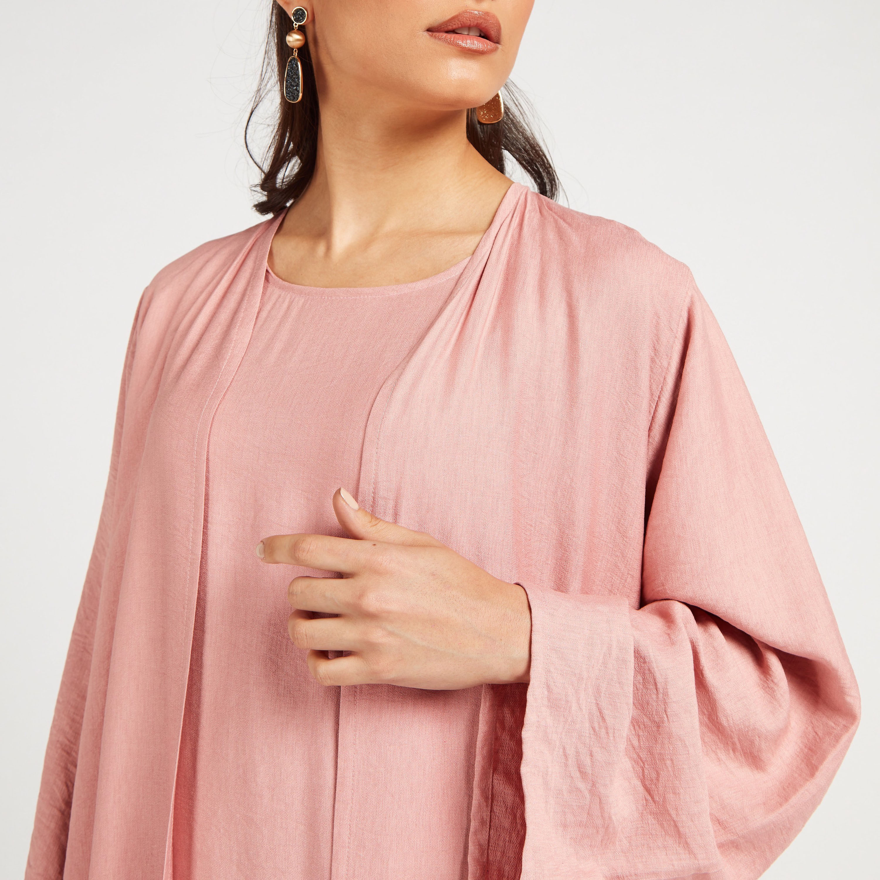 Yara Embellished Open Front Abaya with Round Neck-women-arabicclothing-abayas-image-3