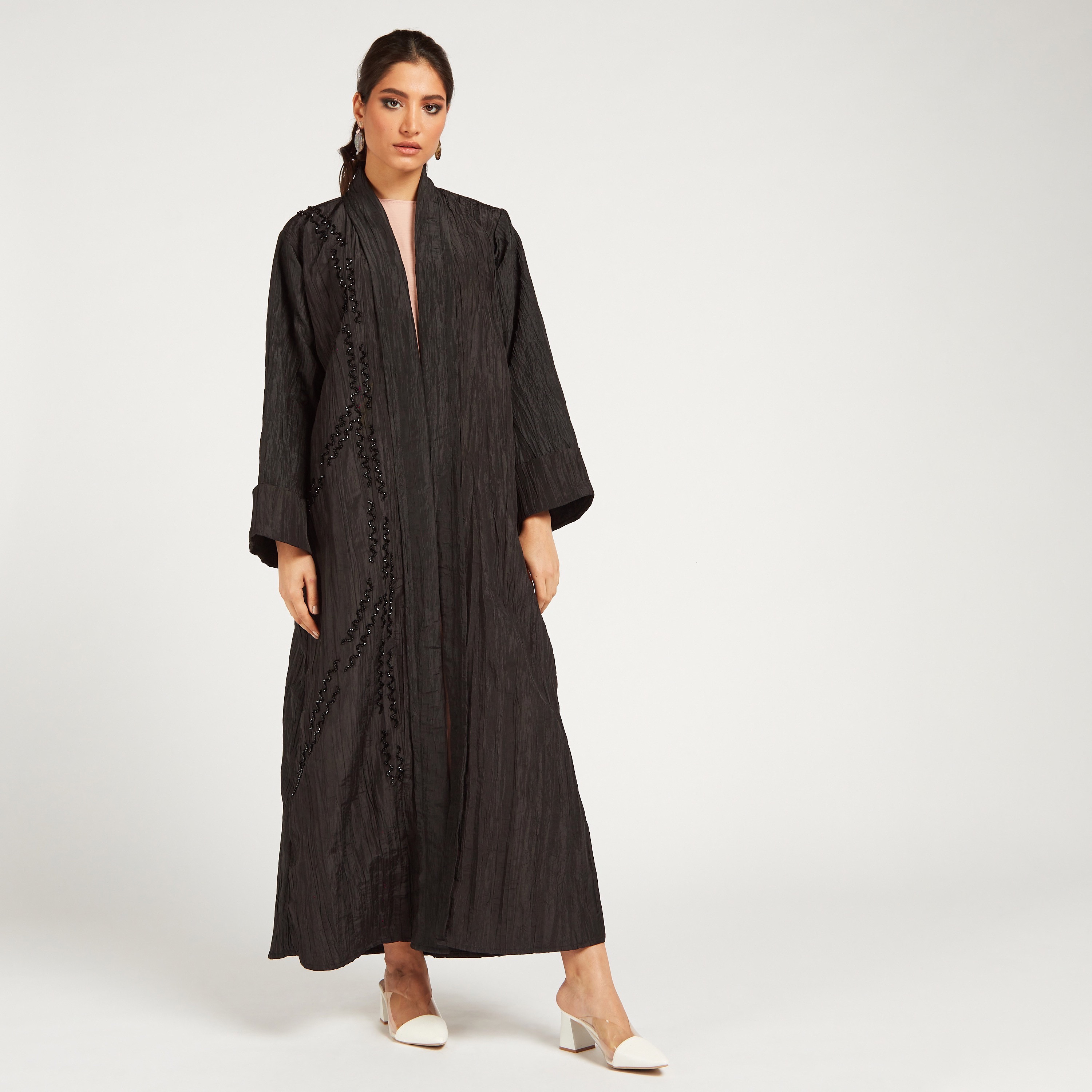 Yara Embellished Open Front Abaya with Long Sleeves-women-arabicclothing-abayas-image-2