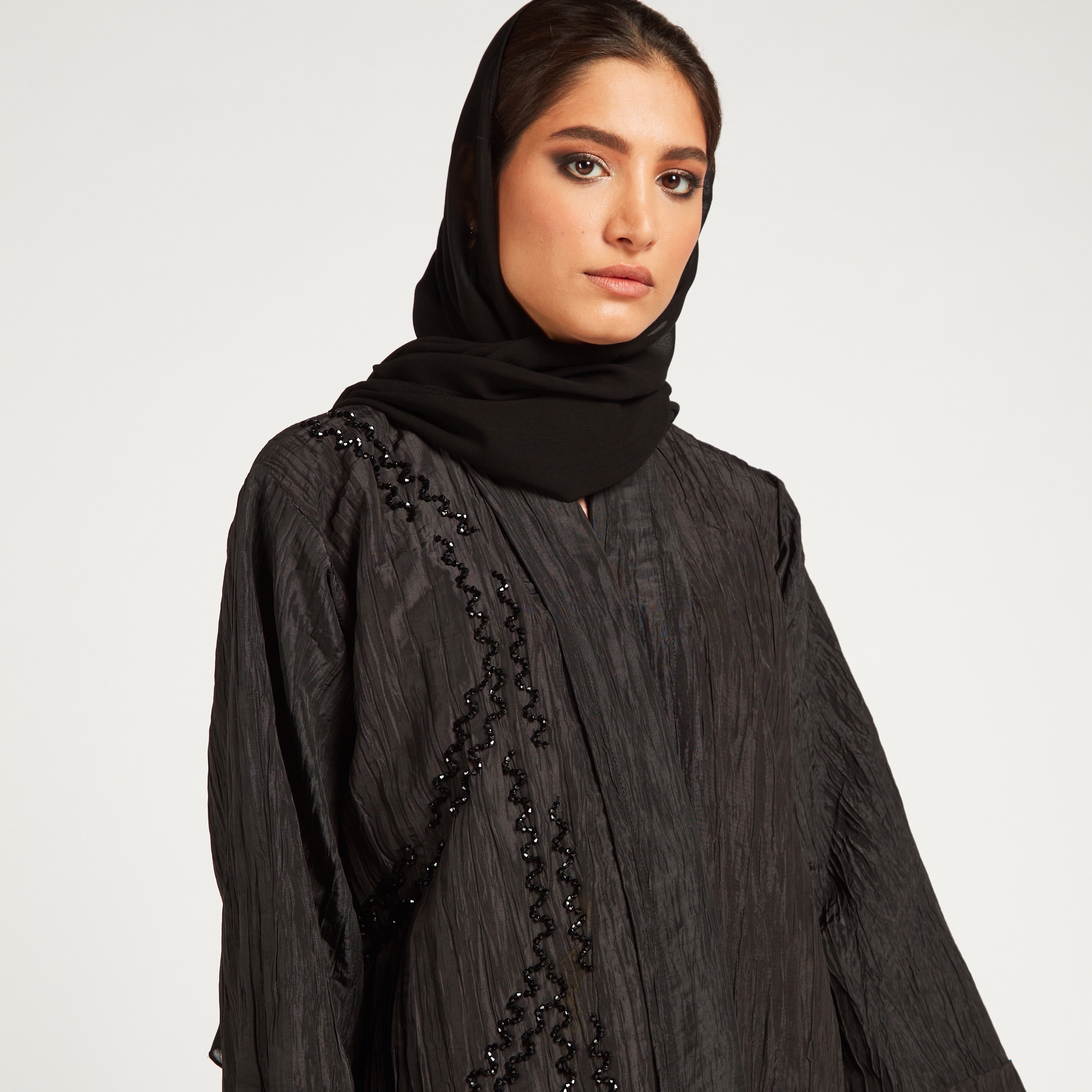 Yara Embellished Open Front Abaya with Long Sleeves-women-arabicclothing-abayas-image-4