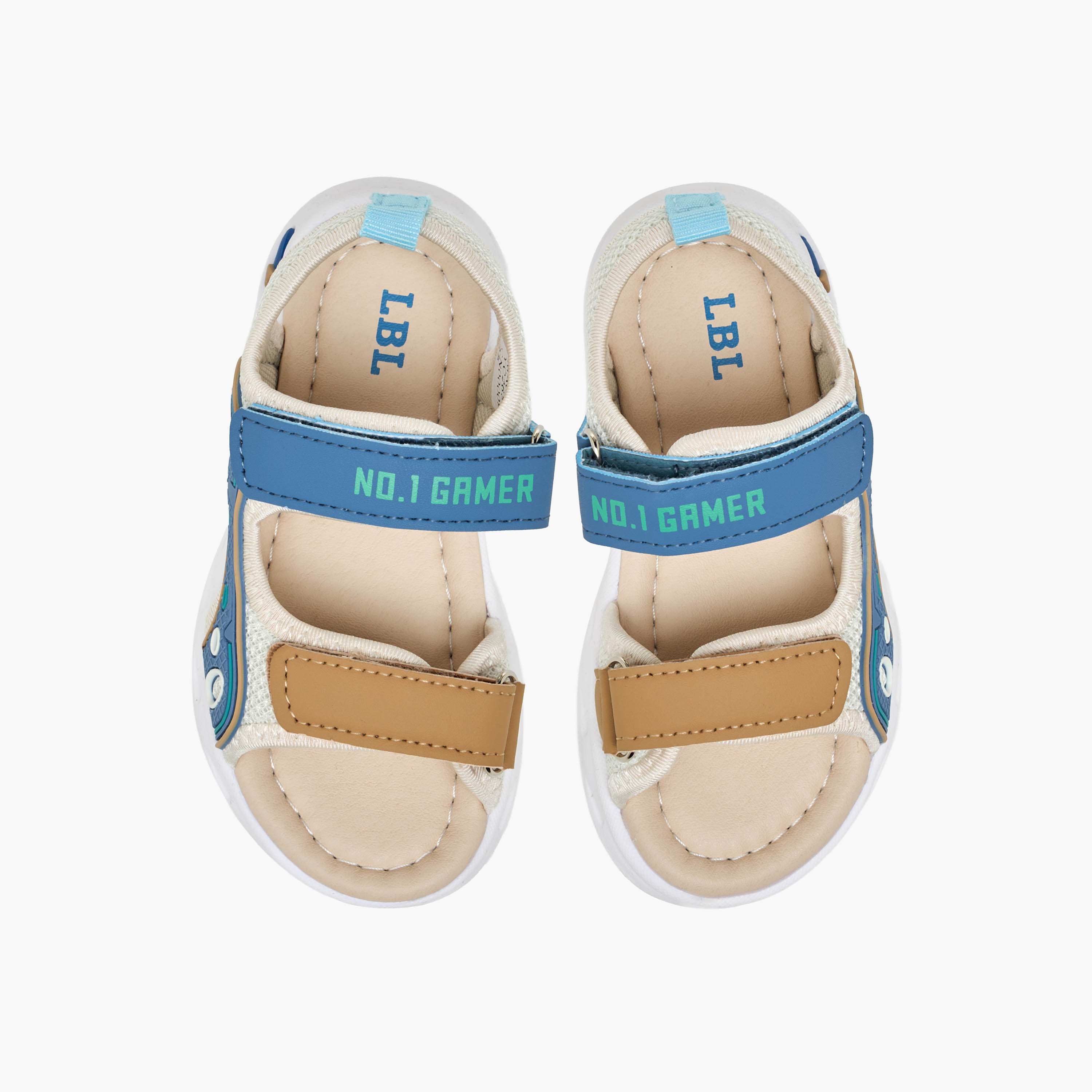 صندل بطبعات وشريط إغلاق لاصق للأولاد من إل بي إل من شو إكسبريس-boys-shoes-sandals-image-1