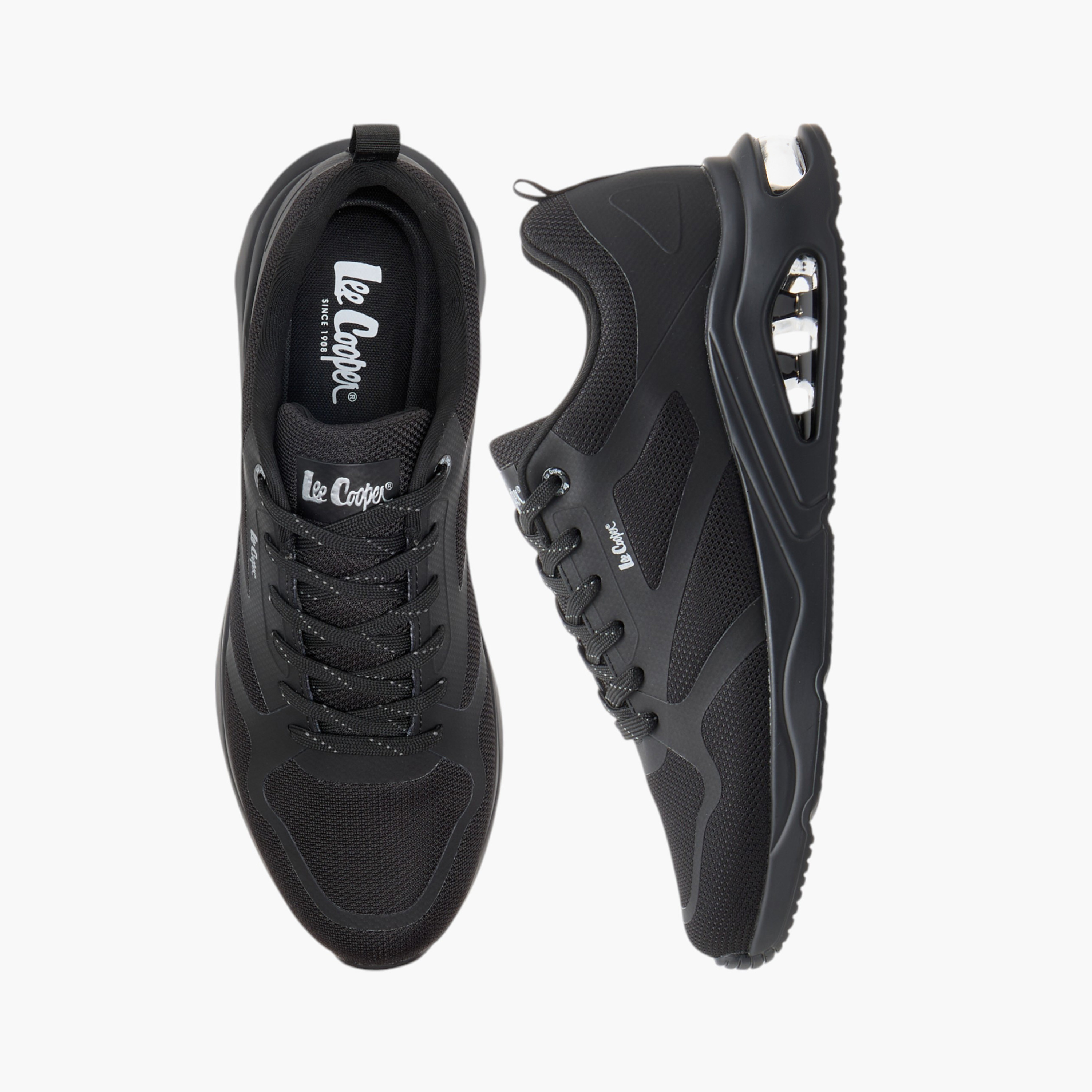 Lee Cooper Men's Panelled Sneakers with Lace-Up Closure-men-shoes-sneakers-image-1