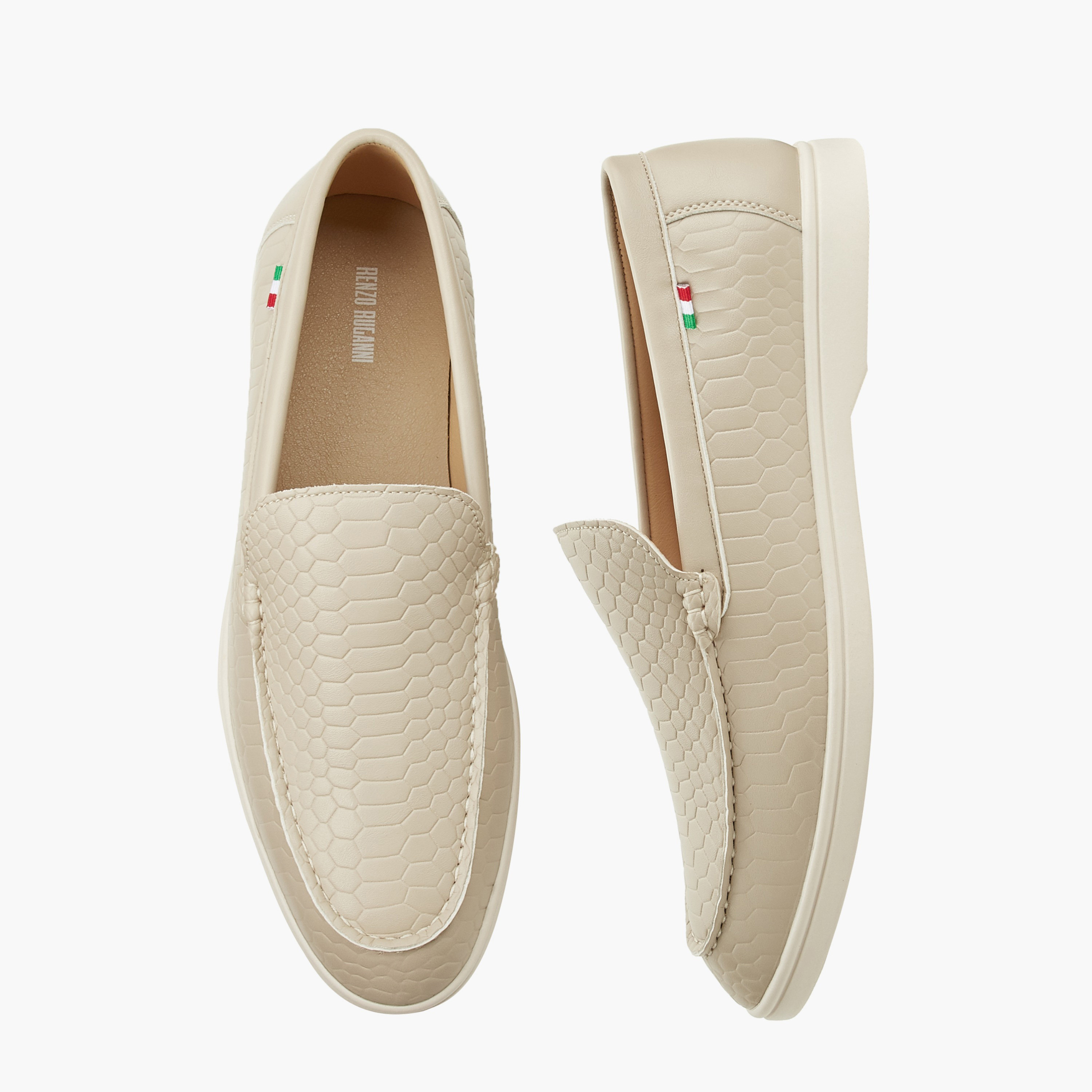 حذاء لوفر بارز الملمس سهل الارتداء للرجال من رينزو روجاني-men-shoes-loafersandmoccasins-image-1