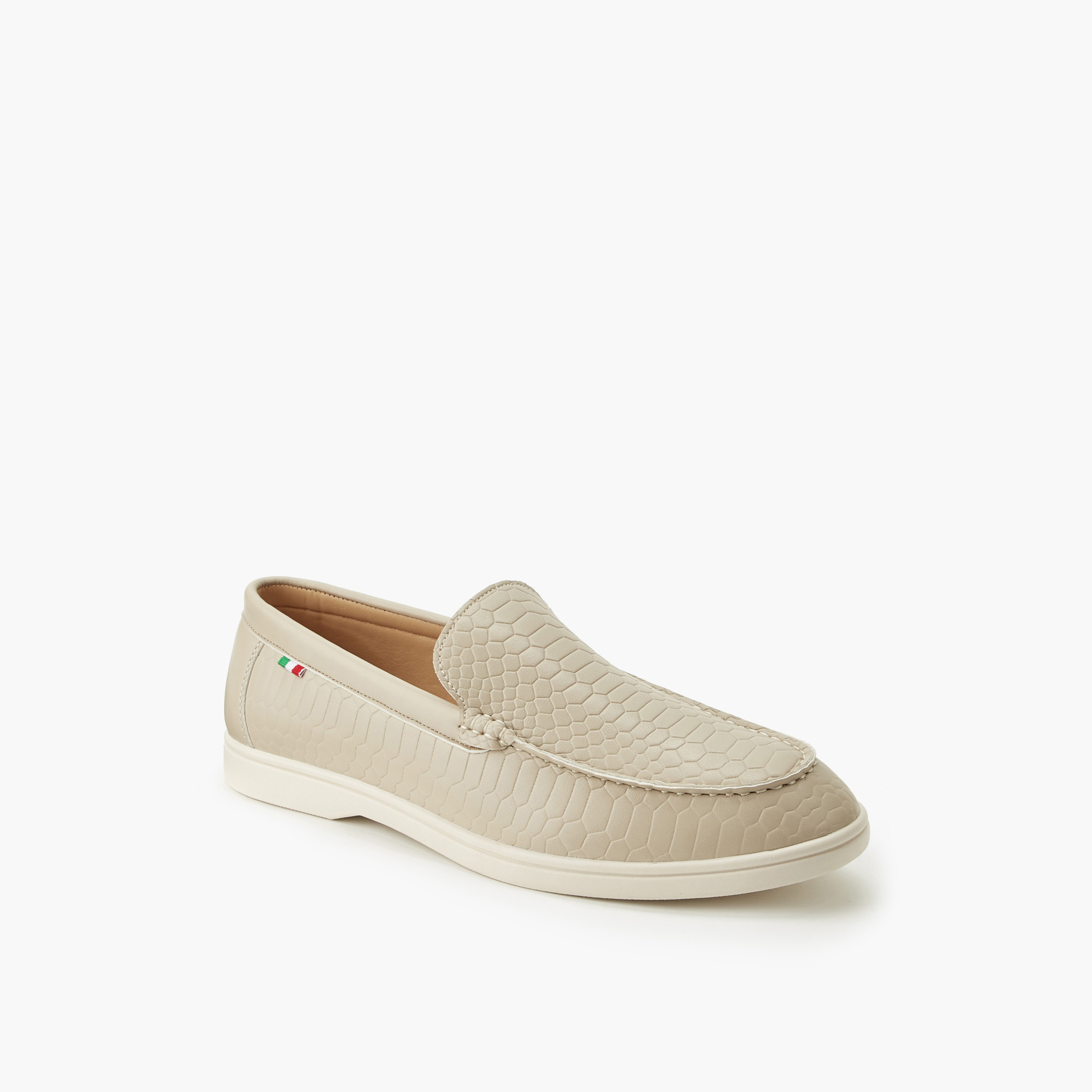 حذاء لوفر بارز الملمس سهل الارتداء للرجال من رينزو روجاني-men-shoes-loafersandmoccasins-image-2