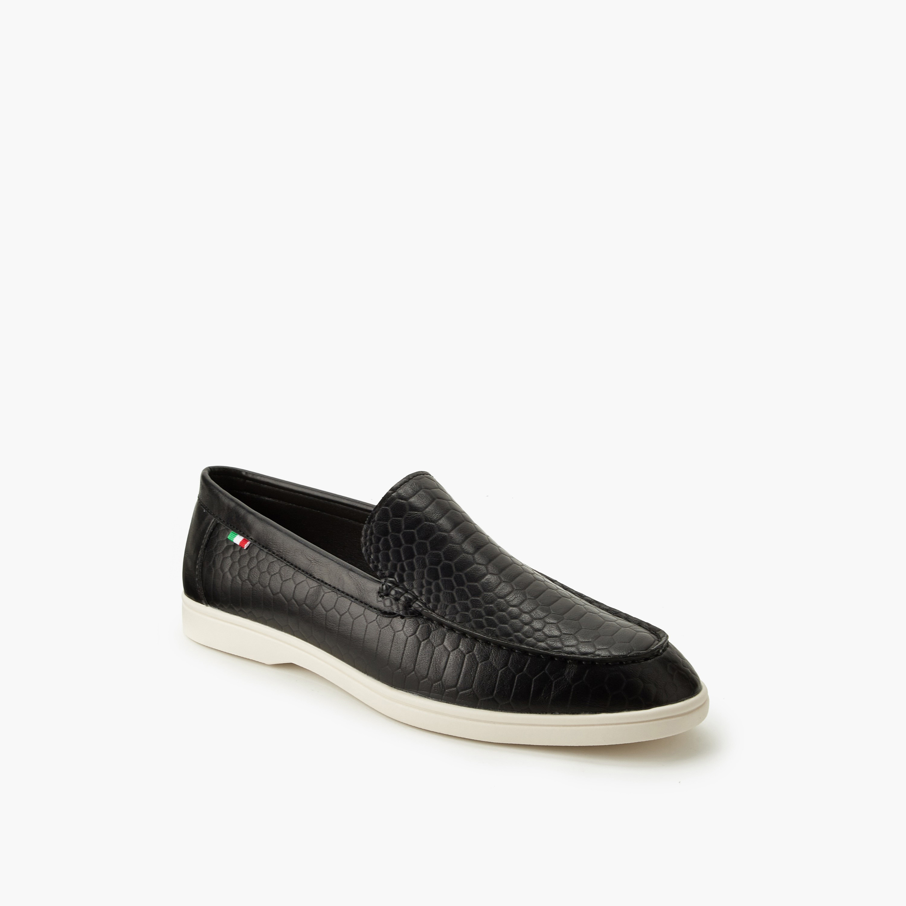 حذاء لوفر بارز الملمس سهل الارتداء للرجال من رينزو روجاني-men-shoes-loafersandmoccasins-image-2