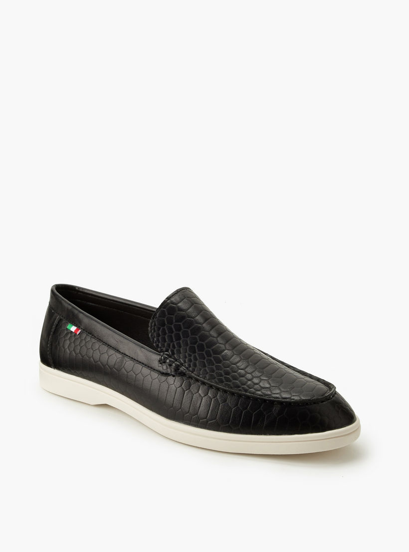 حذاء لوفر بارز الملمس سهل الارتداء للرجال من رينزو روجاني-men-shoes-loafersandmoccasins-image-2